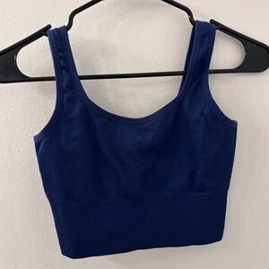 J. Crew Active Navy Scoop Neck Crop Tank